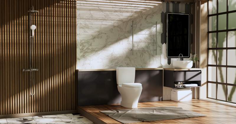 7 kreatywnych rozwiązań dla łazienki bez płytek na ścianach